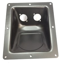 2 Recessed Jack Plate for PA/DJ Speaker Cabinet W/Series D Hole 125x103mm Cutout