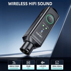 LEKATO 1PCS XLR Wireless Receiver Stereo System Adapter For Audio Mixer Speaker