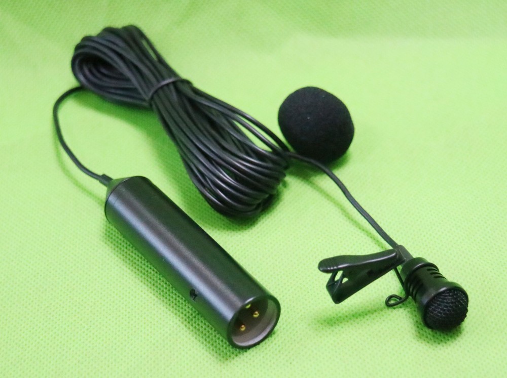 195″ Cords XLR 3Pin Phantom Power Lavalier Lapel Microphone For Mixer Console