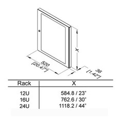 Penn Elcom R8450-12 Glass Door 12 Space (12RU)