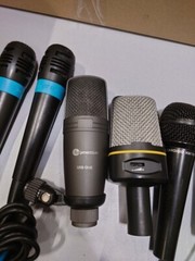Lot of 10 Used Microphones – Various Brands and Models, Working