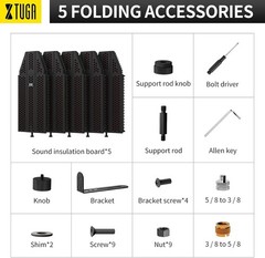 NEW Recording Microphone Isolation Shield BURNER 3 foldable panels