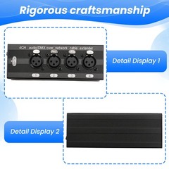1 Pair 4 Channel XLR/ Audio RJ45 Cat5/Cat6 Ethernet Extender XLR Extender8455