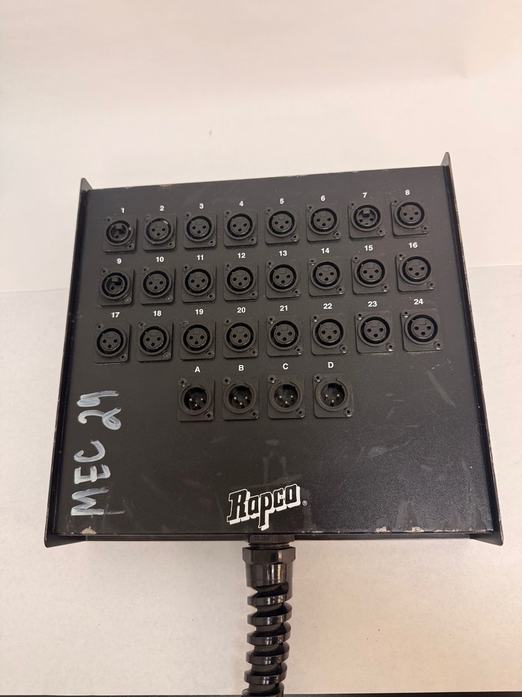Rapco 100ft 24 Channel XLR Stage Snake 24×4 Audio Snake Cable Live Sound Tested