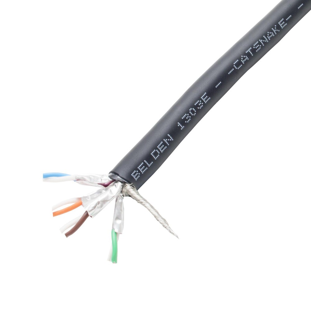 Premium Belden 1303E Cat6a Catsnake Data Cable. Dante Broadcast Network Ethernet
