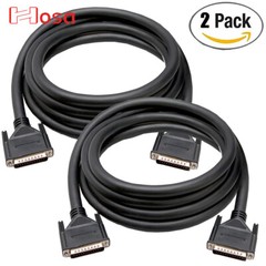 2-PACK Hosa DBD-301.5 DB25 Male to DB25 Male 1.5FT Balanced Snake Cable Black