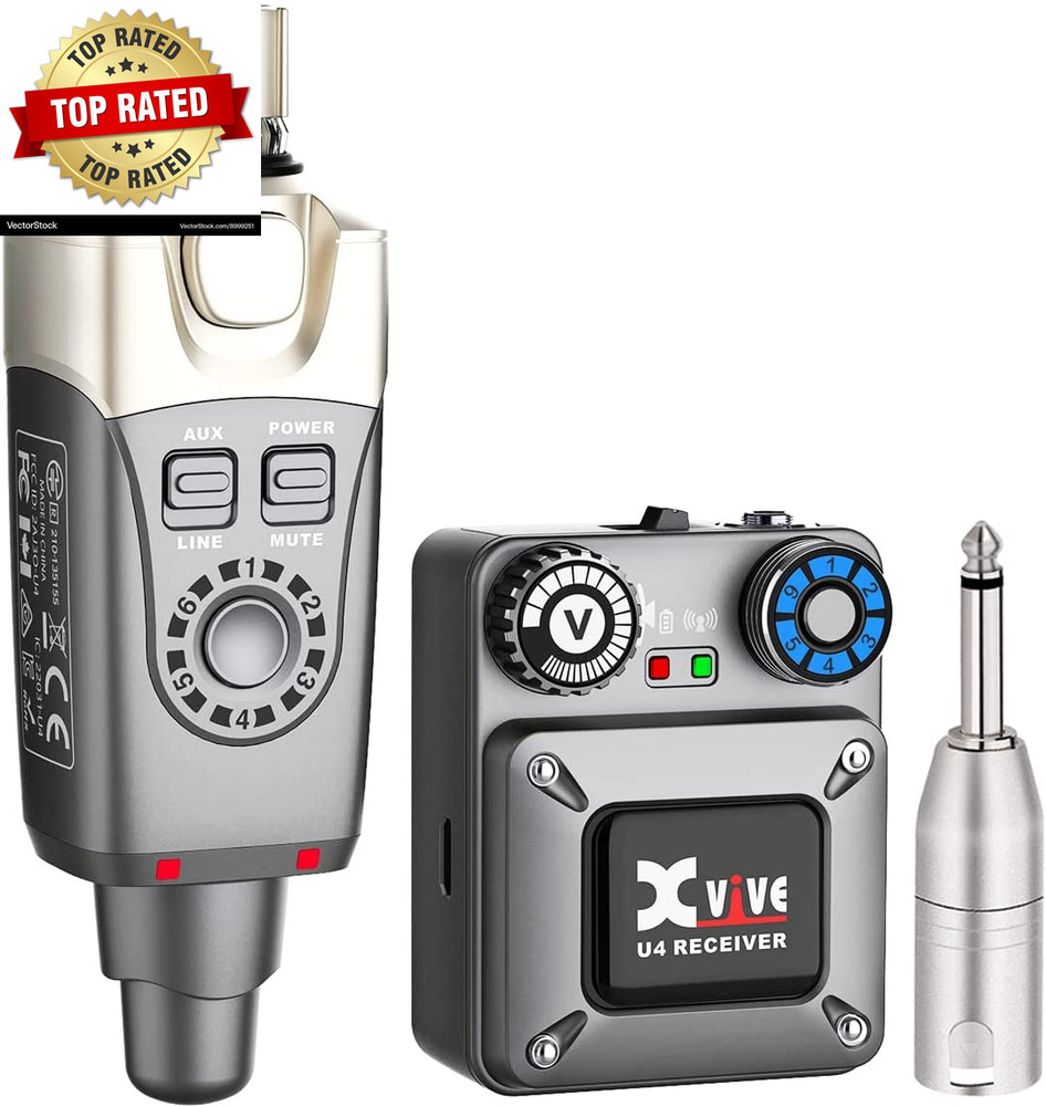 U4 Wireless In-Ear Monitor System Set with Transmitter and Receiver