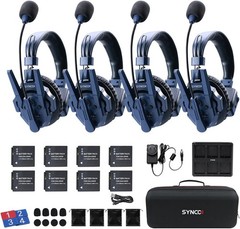 SYNCO XTALK Master Wireless Intercom Headset System 500m/1640ft Range 4 Users