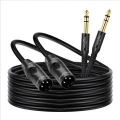 6.6FT 2 Pack 1/4 Inch Jack TRS to XLR Balanced Guitar Cable