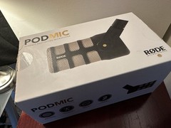 Pair Rode PodMic Dynamic Podcasting Microphones Black W/ Stands.