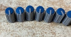 lot of 10 Mackie Mixer Blue Original Knobs OEM from 32.8 Mixing Board
