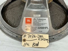 JBL 2268HPL 8OHMS WOOFER #7034 ( (FOR PARTS/ NO RETURN) THS