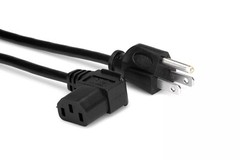 Hosa PWC-143R Power Cord, Right-angle IEC C13 to NEMA 5-15P, 3 Feet – New