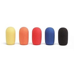 5 Pack Foam Windscreens For Headphones Red Yellow Blue Orange Black