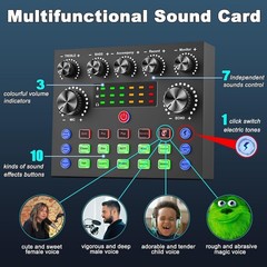 BM800 Podcast Microphone Bundle with V8s Voice Changer and Recording Equipment