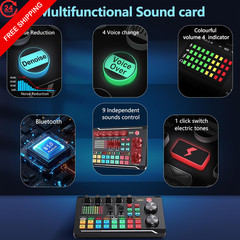 Professional Audio Mixer, SINWE Live Sound Card and F998 SOUND CARD