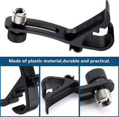 2PCS Drum Microphone Clip, Adjustable Mic Mount Clamp Holder Mic Securing Clip,