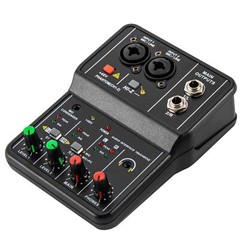 2 Channel USB Audio Mixer Console 48V Phantom Power For Mic/Line/Guitar