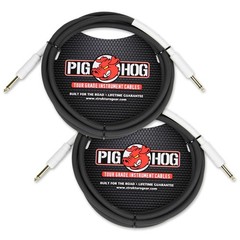 Pig Hog PH10 10′ Instrument Cable Dual Pack 10 feet, Black