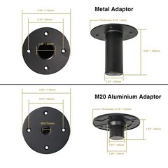 Sound Town Speaker Adapters 35mm Mounting M20 Threaded Mounting STSD-AD2-2PRS