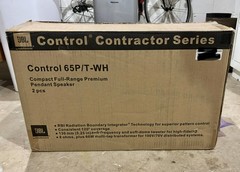 Single JBL Control 60 Series 75W 8 Ohm C65P/T-WH Pendant Speaker -NEW/OPEN BOX-