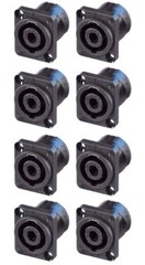 8x Neutrik NL4MPXX 4 Pole Speakon Chassis Panel Mount Connector Speaker Terminal
