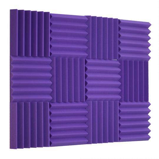 2″ Purple Acoustic Wedge Soundproofing Studio Foam Tiles 12 Pack