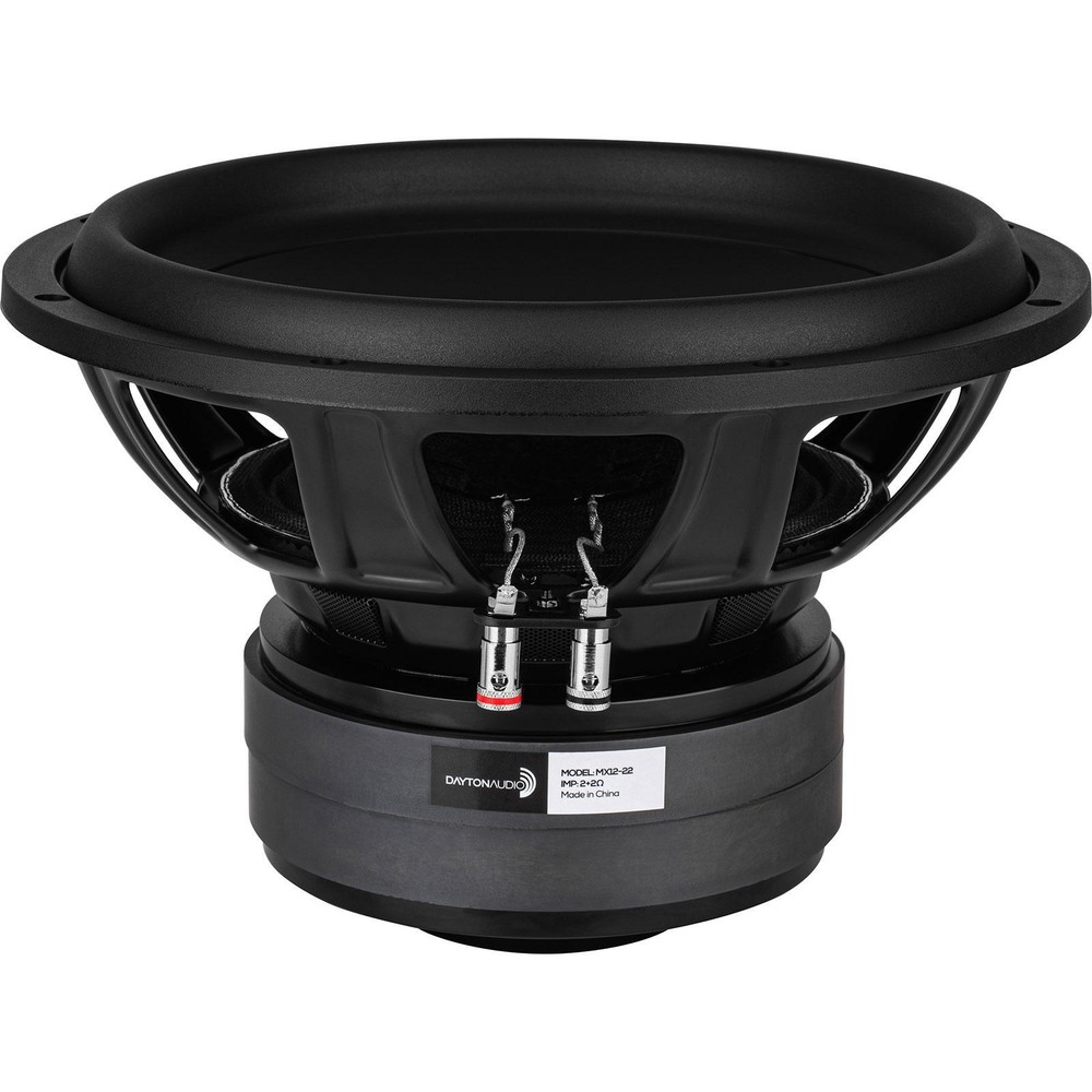 Dayton Audio MX12-22 12″ Max-X High Excursion DVC Subwoofer 2 Ohms Per Coil