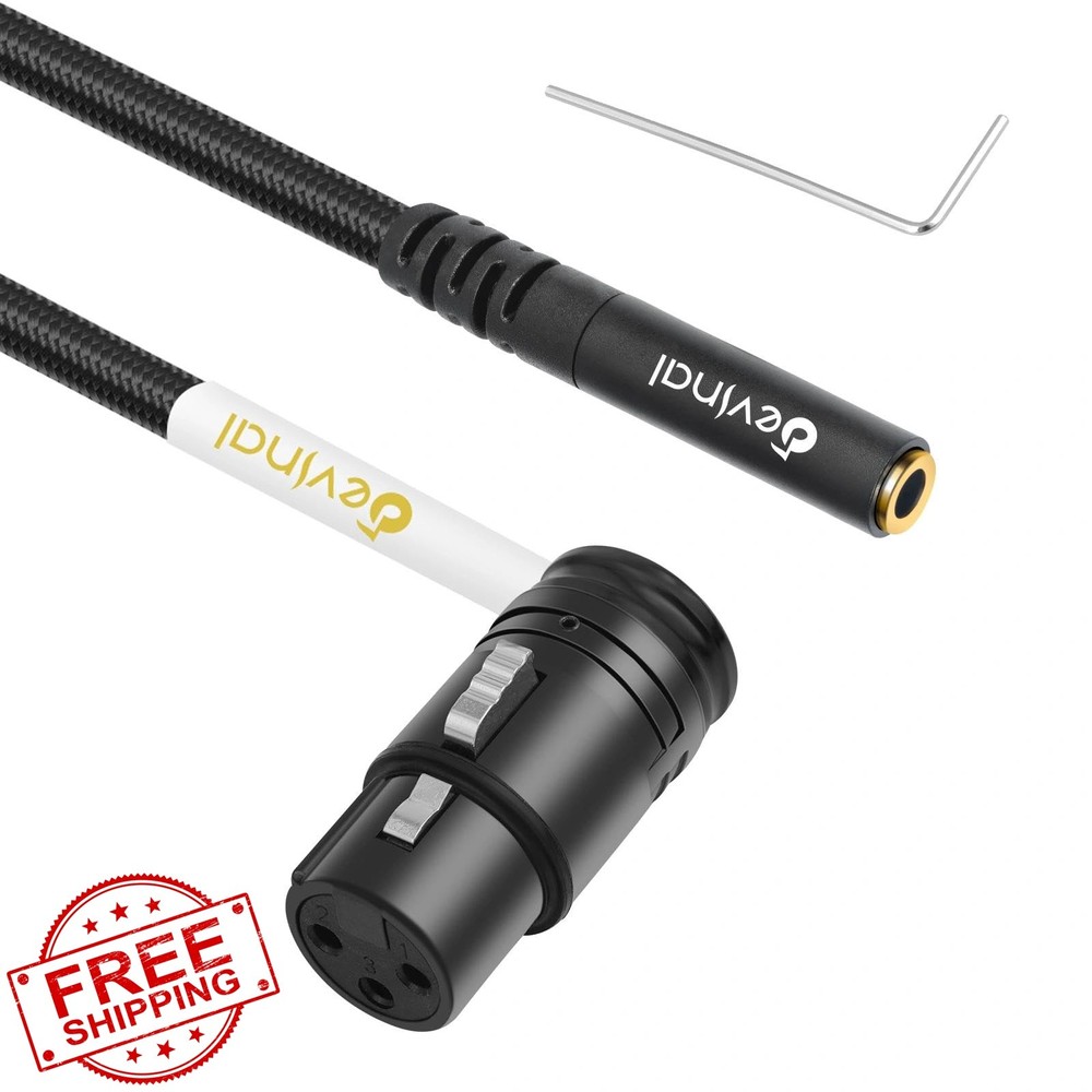 Devinal XLR to 3.5mm Rotatable Cable 1FT