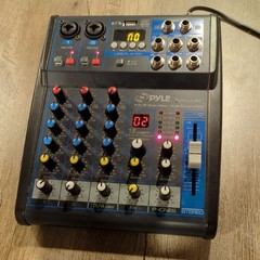 Pyle PMXU43BT 4-Ch. BT Studio Mixer + Audio Mixing Console