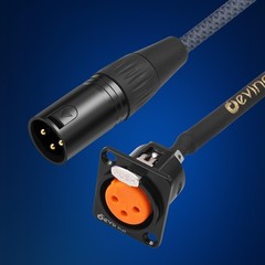 XLR Pass Through Cable, XLR Female Panel Mount to Male Connector Adapter, Mic