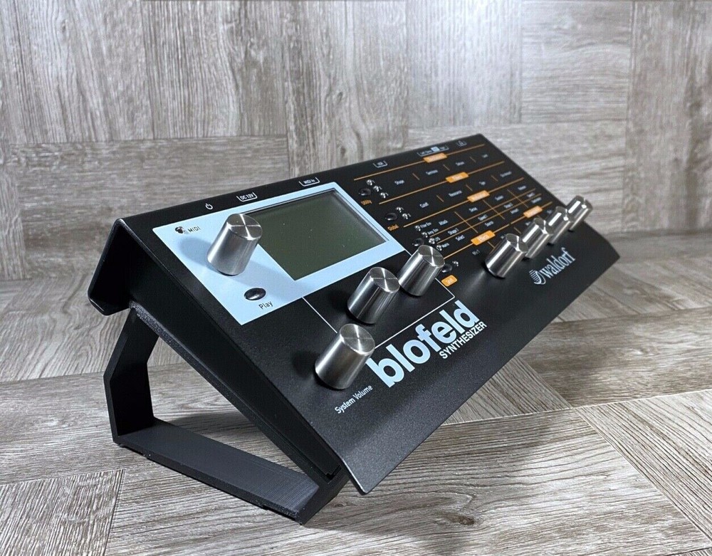 35º Stands for Waldorf Blofeld or Pulse 2 Desktop Synths – BLACK – US Seller
