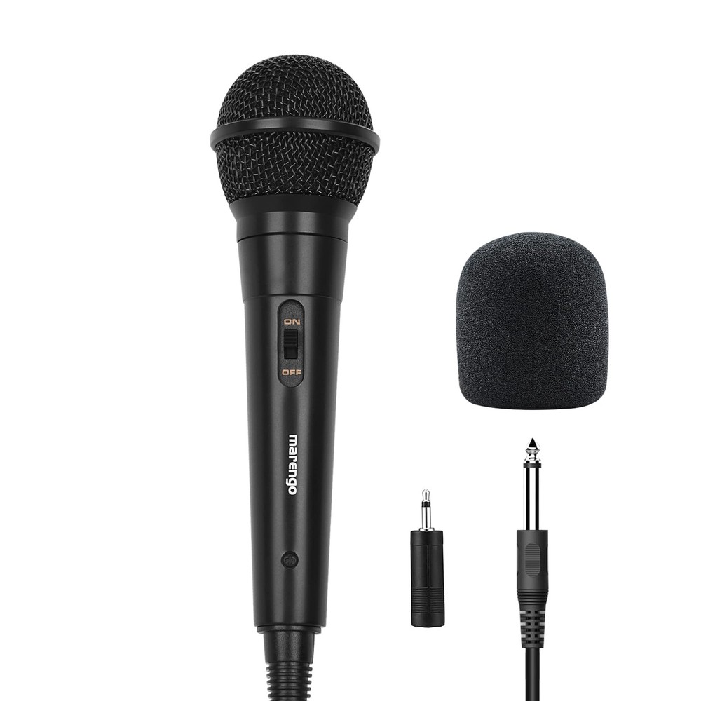 Wired Cardioid Dynamic Vocal Microphone with 13ft Cable and On/Off Switch
