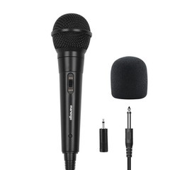 Wired Cardioid Dynamic Vocal Microphone with 13ft Cable and On/Off Switch