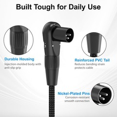 Right Angle XLR Cable, Adjustable-Angle Male to Straight Female 1FT, 90 Degre…