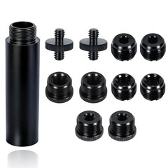 1 Set Mic Stand Adapter Screws Extension Tubes 3/8 1/4 To 5/8 Threads Boom