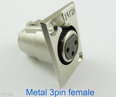 10x Metal XLR 3Pin Female Panel Chassis Mount Socket Audio Microphone Connector