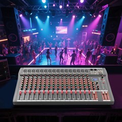 16-Channel Professional Mixer Audio Mixer Console Tabletop Audio Mixing Console