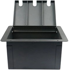 Pro Audio Stage Recessed Floor Box with 110V Electric and XLR Connections (6 XLR