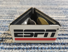 SCARCE 1980’s ESPN Triangular MICROPHONE CUBE MIC FLAG Estate Find 3″ x 1-5/8″