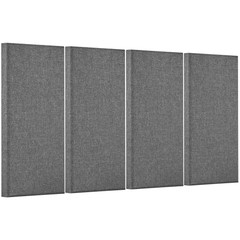4 PCS Acoustic Wall Panels 2 in Thick 23.6 x 11.8 in Self-adhesive Gray