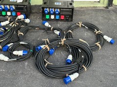 INDU 400A Power Distro PD 208V 30A X 6 CEE 30A-BLU3, ED DUP X2 W/CABLE