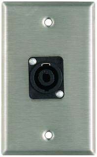 Pro Co WP1009 Single Gang Wallplate with 1 NL4MP Connector R, Steel