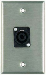 Pro Co WP1009 Single Gang Wallplate with 1 NL4MP Connector R, Steel