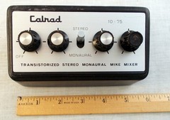Vintage Analog Calrad Transistorized Stereo Monaural Mike Mixer 10-75 MIJ Japan