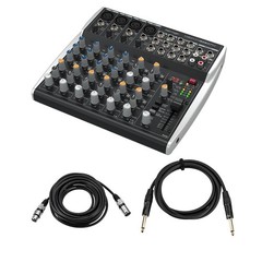 Behringer XENYX 1202SFX Premium Analog 12-Input Mixer with USB Interface, Bundle