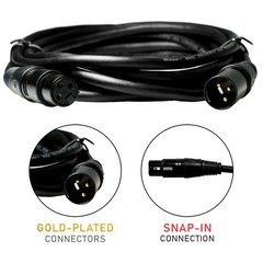 Deco Gear XLR 10′ Male to XLR Female 16AWG Gold Plated Cable Accessories