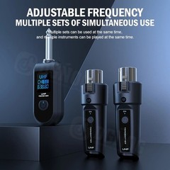 Wired to Wireless Microphone System Converter Transmitter Receiver Rechargeable