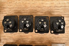 LOT of 24 Female XLR Panel Connectors with Wall Plates + Extras