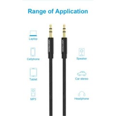 3.5mm Nylon Braid Aux Cable Audio Input Adapter Male to Male Headphone Car Cord